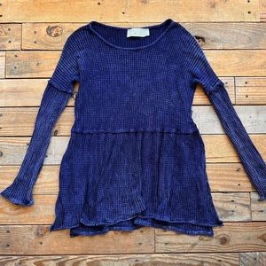 Vintage Havana Peplum Long Sleeve Top